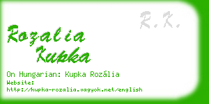 rozalia kupka business card
